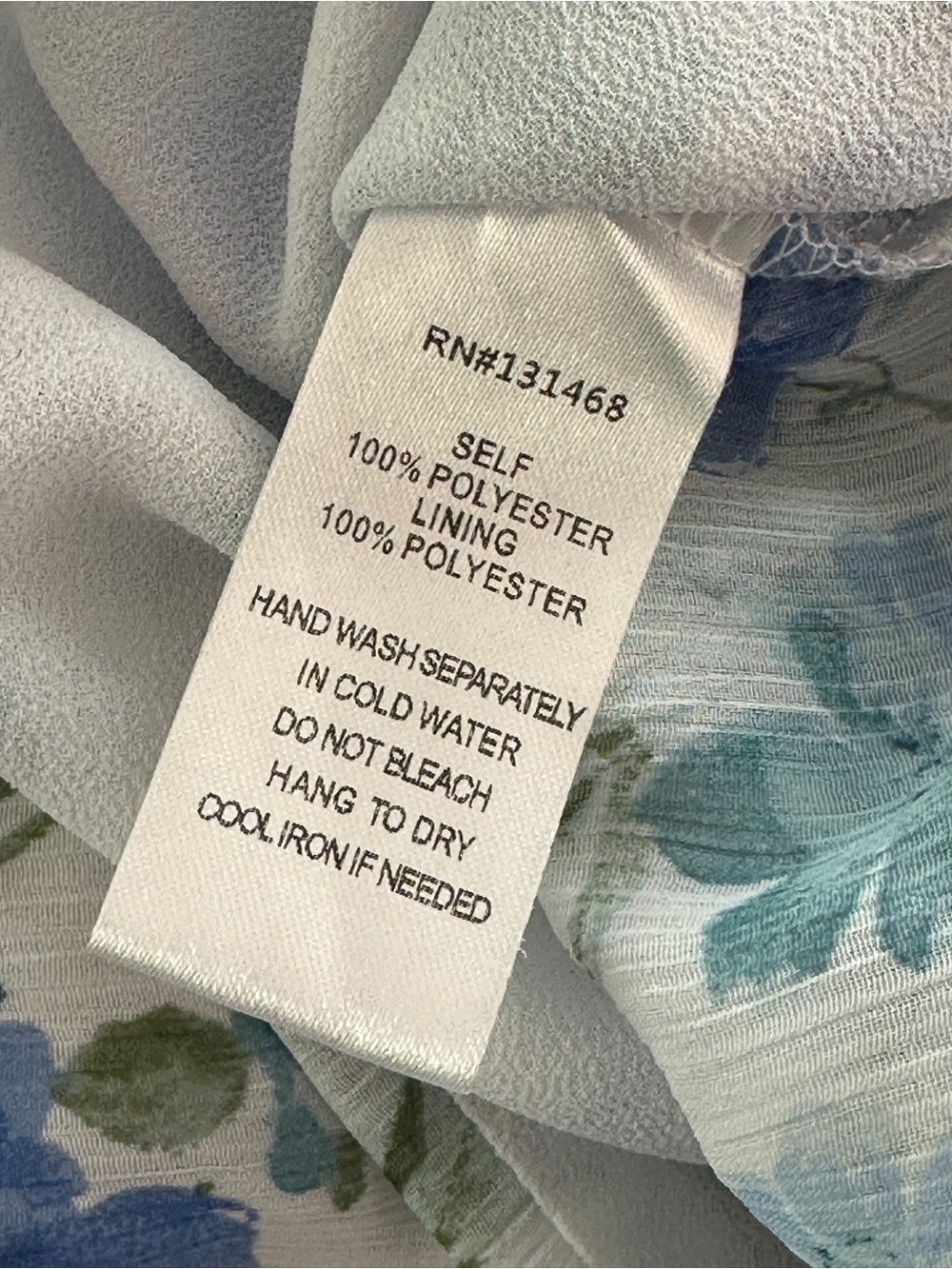 Fate Floral Ruffle Long-Sleeve Crop Top - Blue Large - Picture 7 of 7